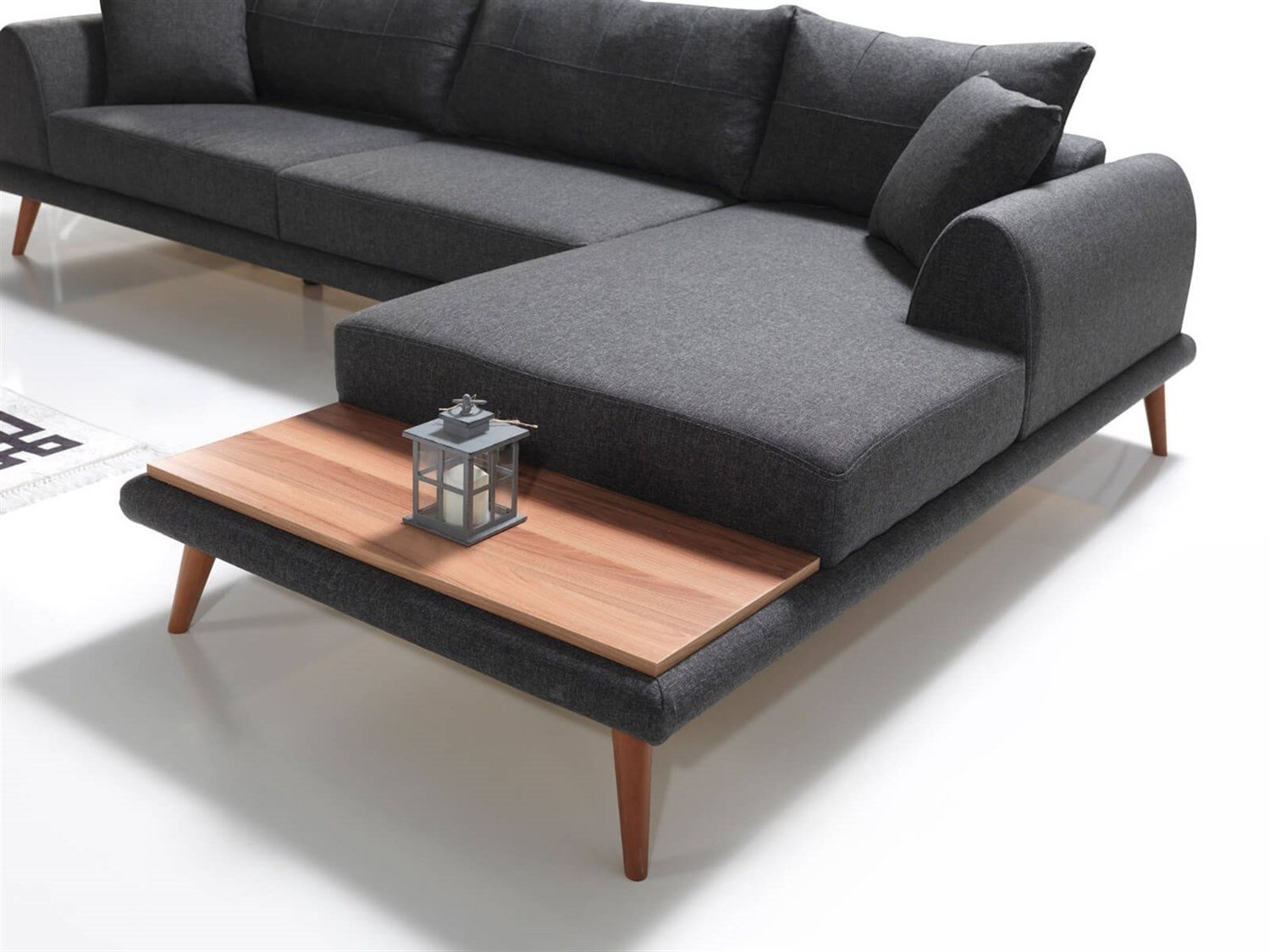 Dekorbizden Retro Köşe Koltuk Keten 47