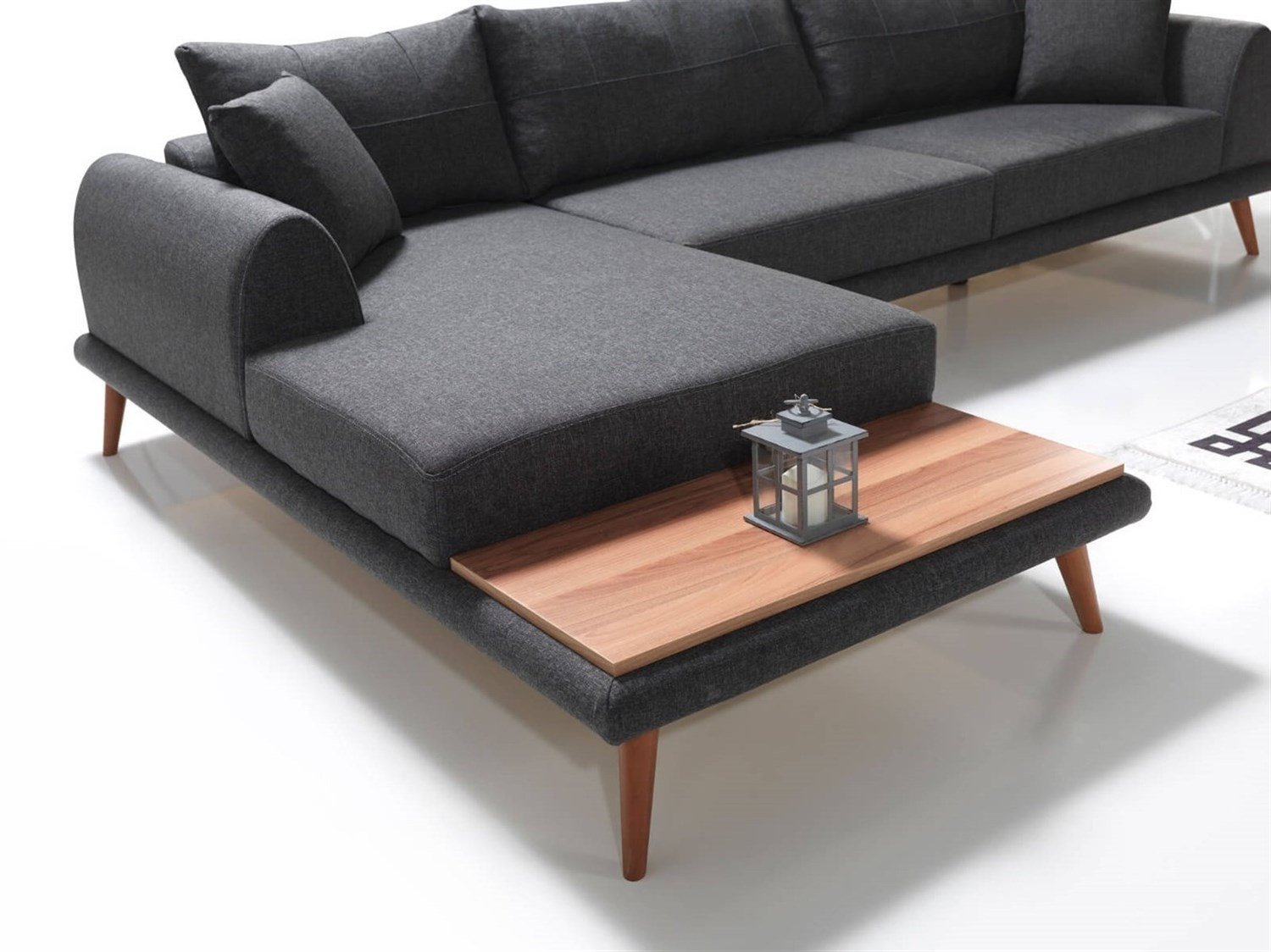 Dekorbizden Retro Köşe Koltuk Keten 47