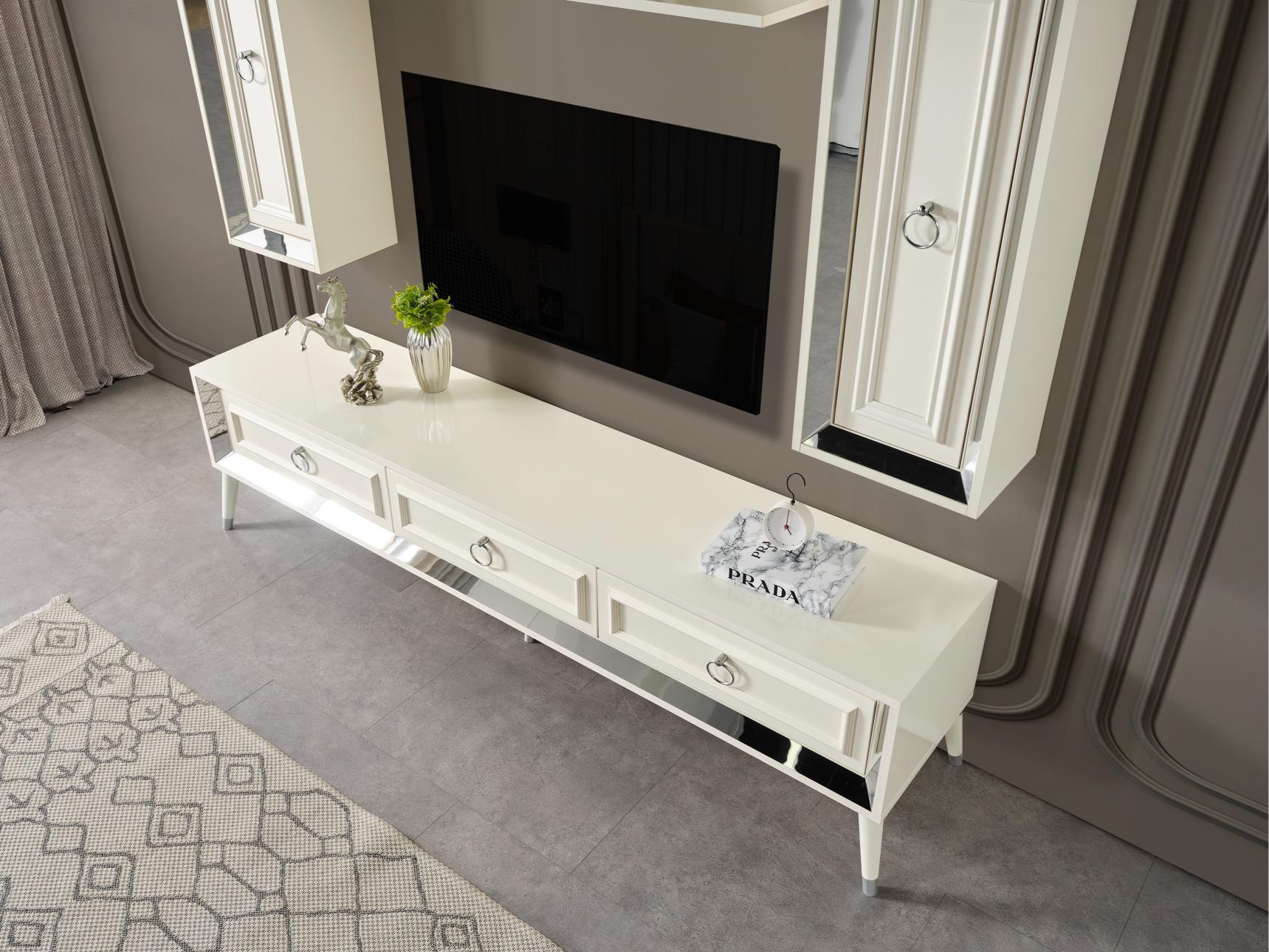 Dekorbizden Rosa Gümüş Tv Ünitesi