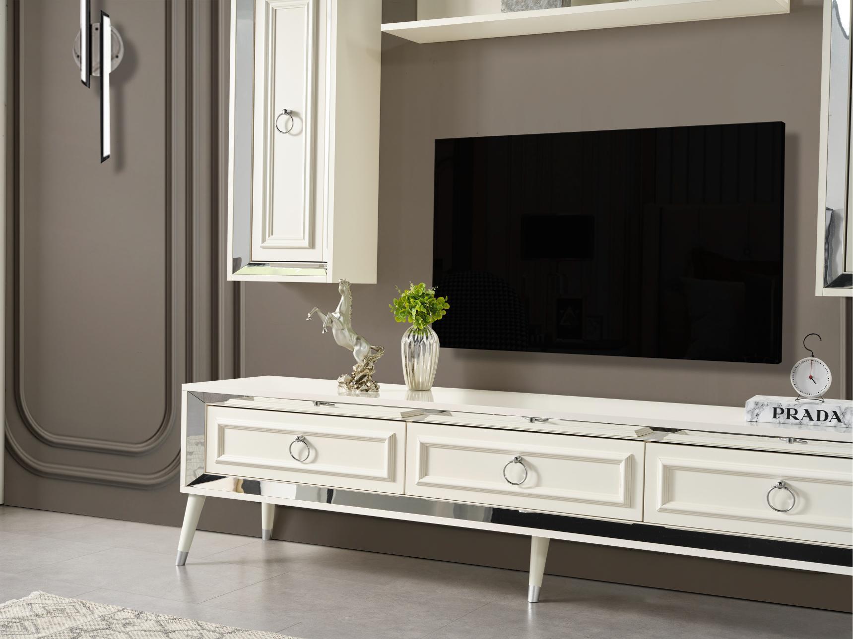 Dekorbizden Rosa Gümüş Tv Ünitesi