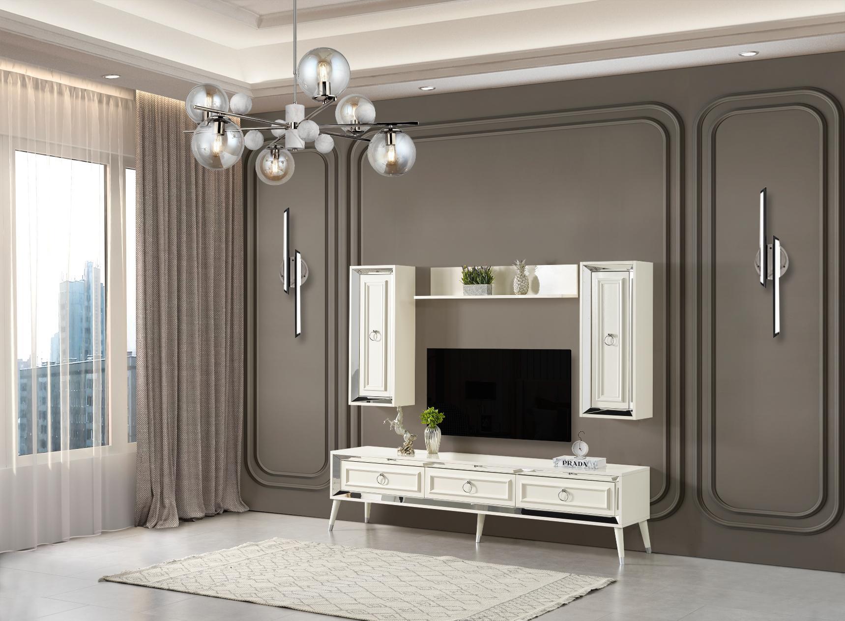 Dekorbizden Rosa Gümüş Tv Ünitesi