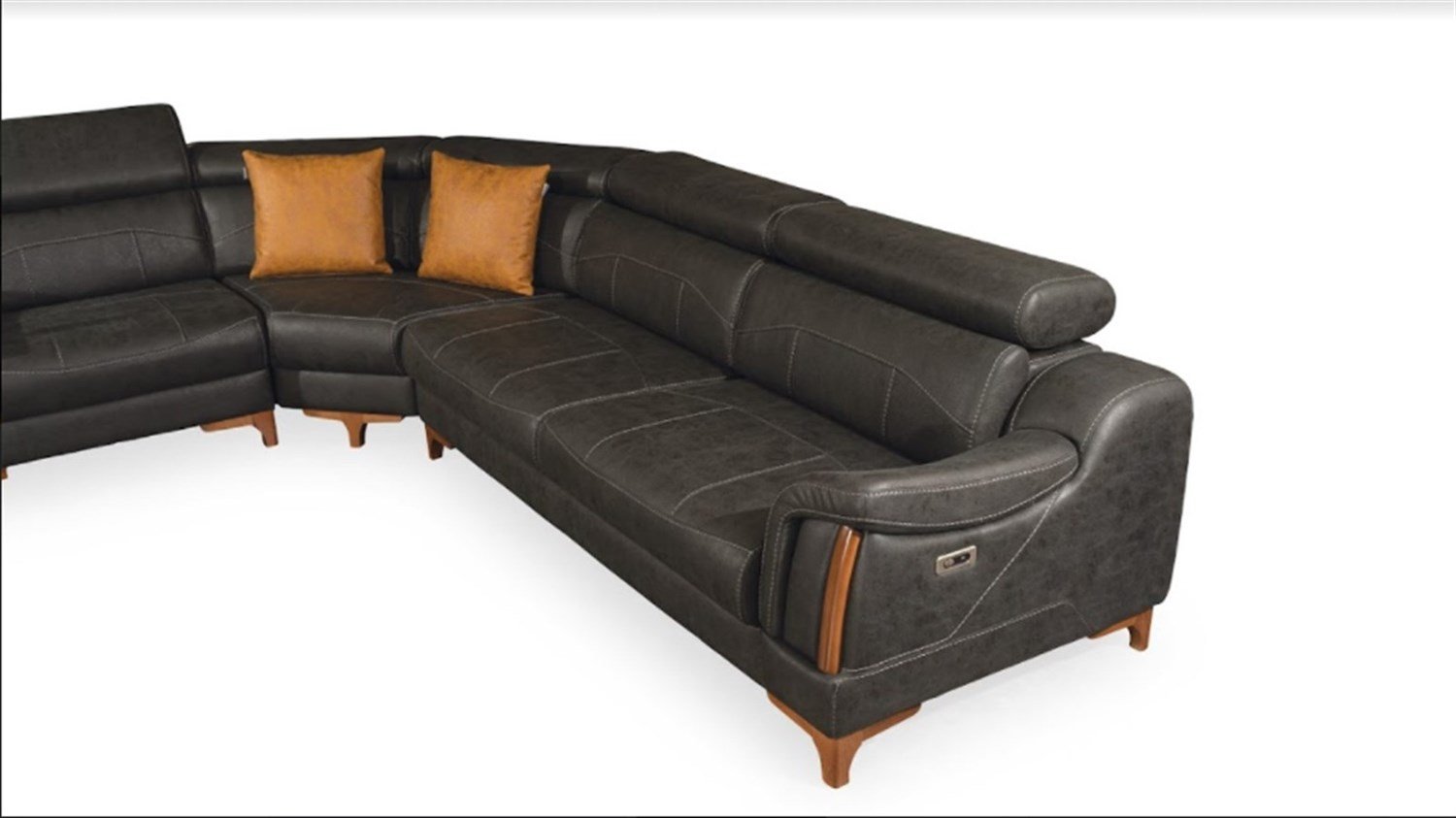 Dekorbizden Ses Sistemli Rio Köşe Koltuk Takımı Zen Kumaş