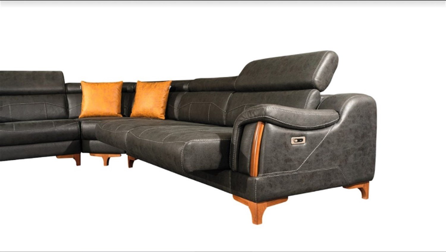 Dekorbizden Ses Sistemli Rio Köşe Koltuk Takımı Zen Kumaş