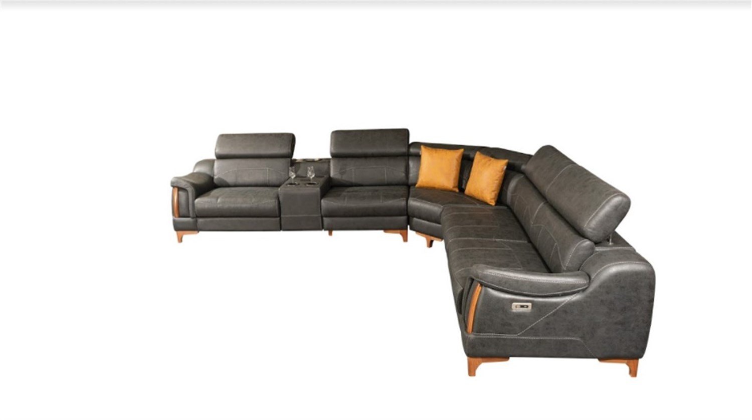 Dekorbizden Ses Sistemli Rio Köşe Koltuk Takımı Zen Kumaş