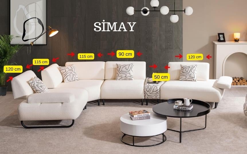 Dekorbizden Simay Köşe Koltuk (Sehpalı)