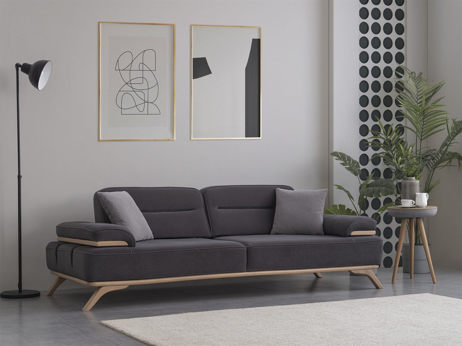 Dekorbizden Sürpirz Koltuk Takımı Gri