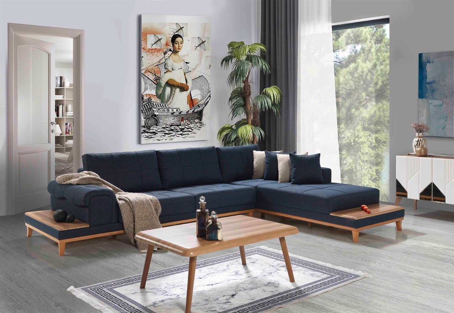 Tempo Köşe Koltuk  Keten 37 