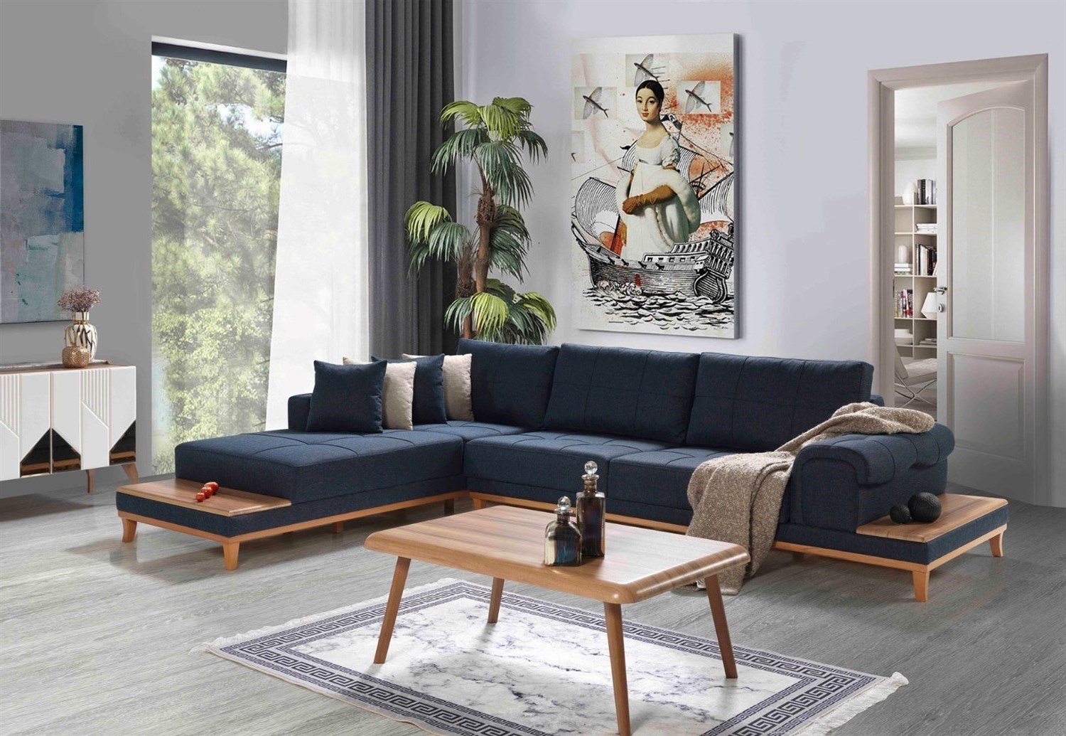 Tempo Köşe Koltuk  Keten 37 