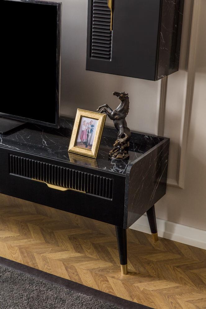 Dekorbizden Tesla Siyah Tv Ünitesi