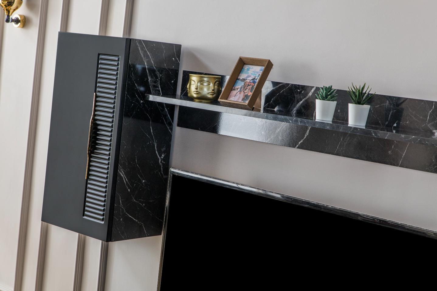 Dekorbizden Tesla Siyah Tv Ünitesi