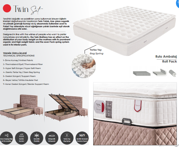 Dekorbizden Twin Karyola Set 