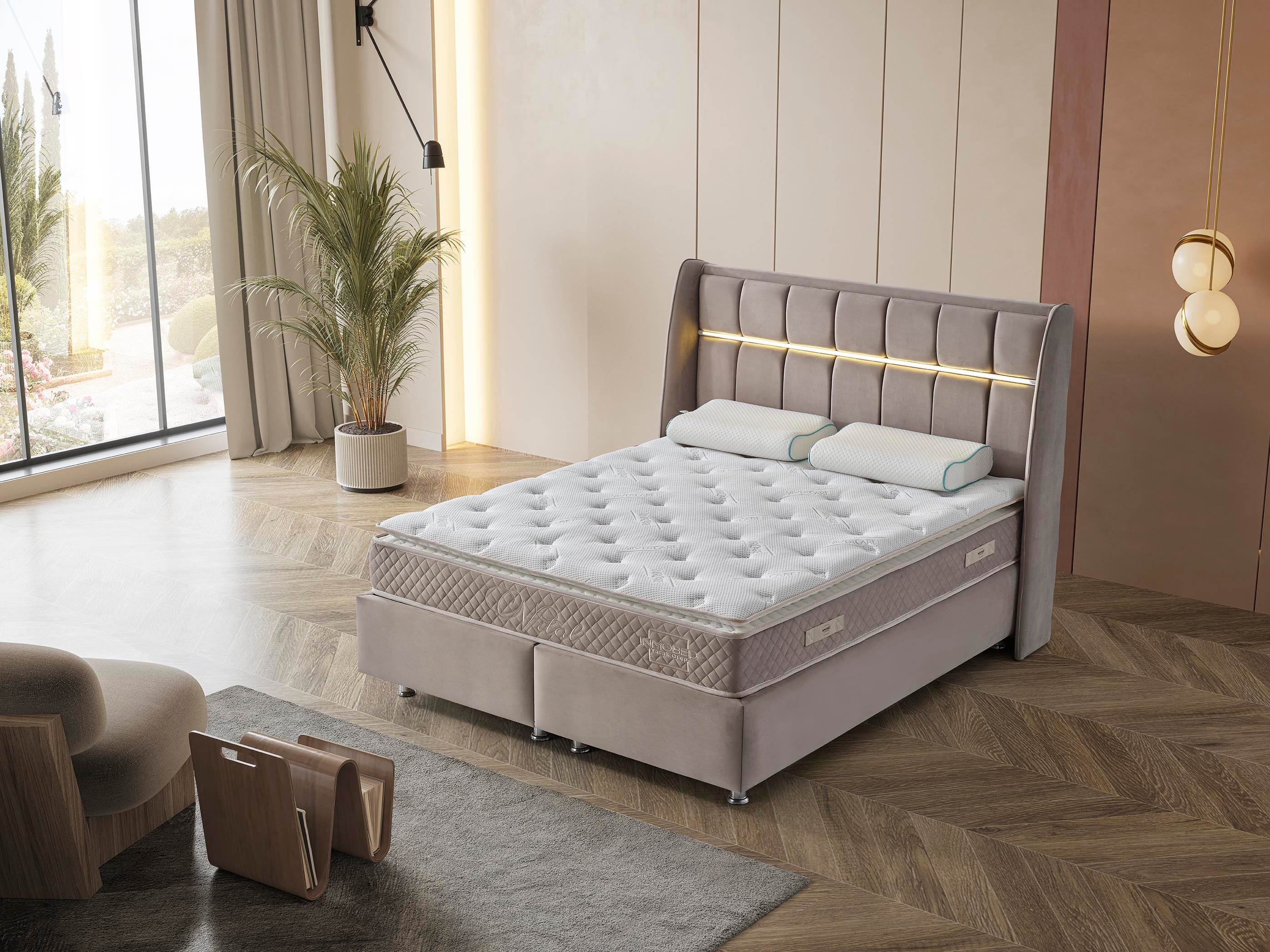 Dekorbizden Vital Set Ledli (Baza+Başlık+Yatak)