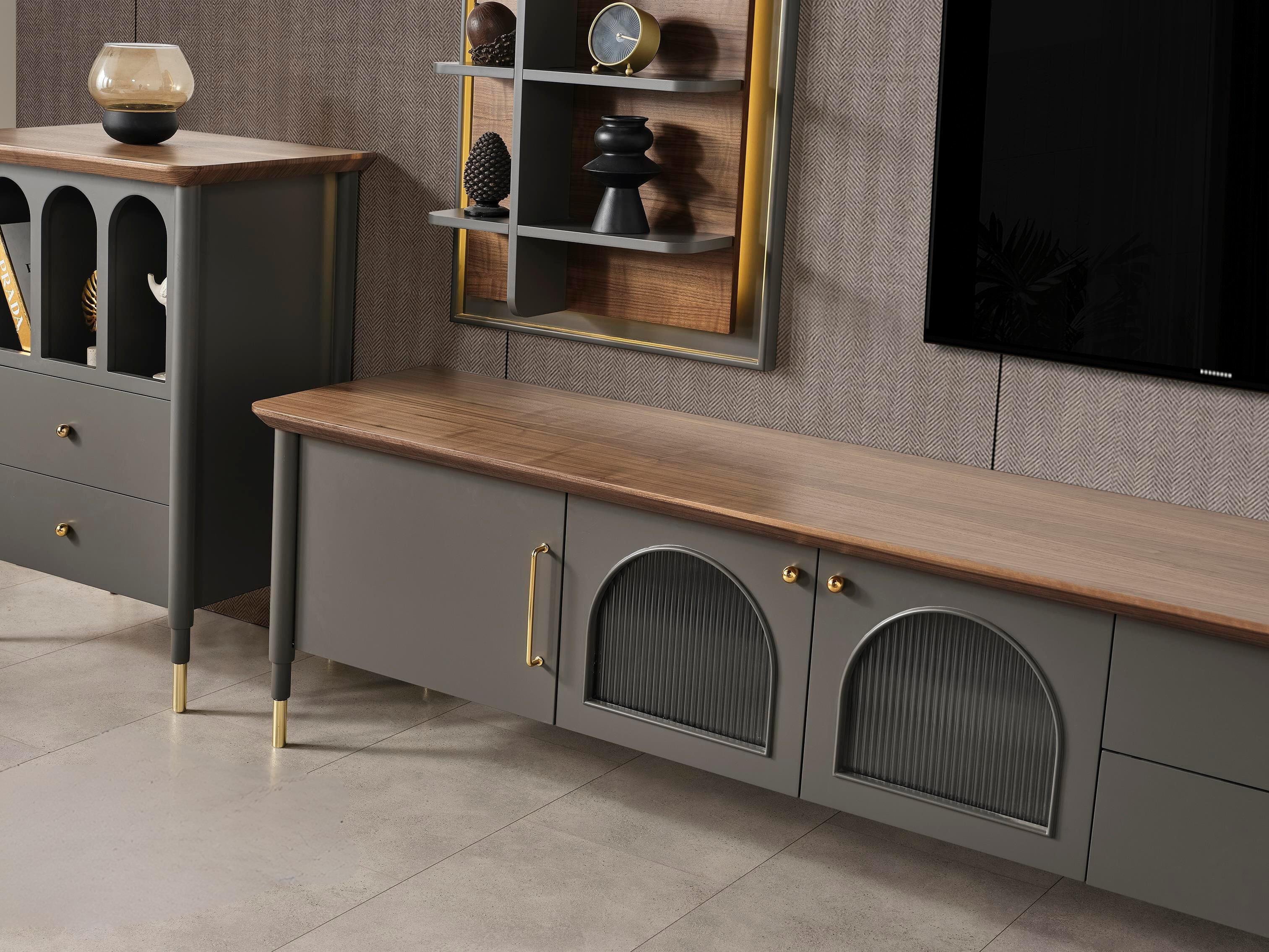 Dekorbizden Yıldız Tv Ünitesi (Antrasit)