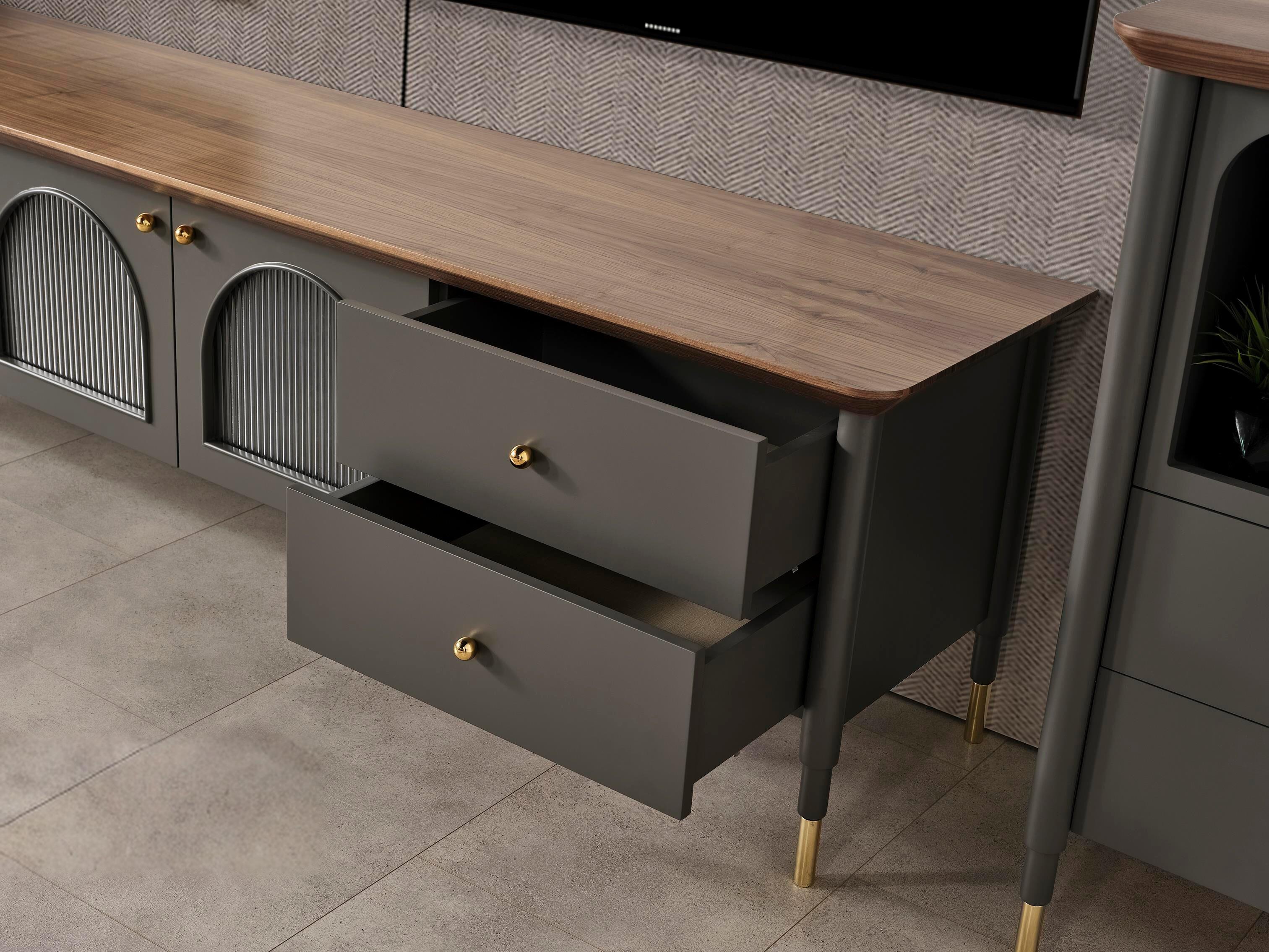 Dekorbizden Yıldız Tv Ünitesi (Antrasit)