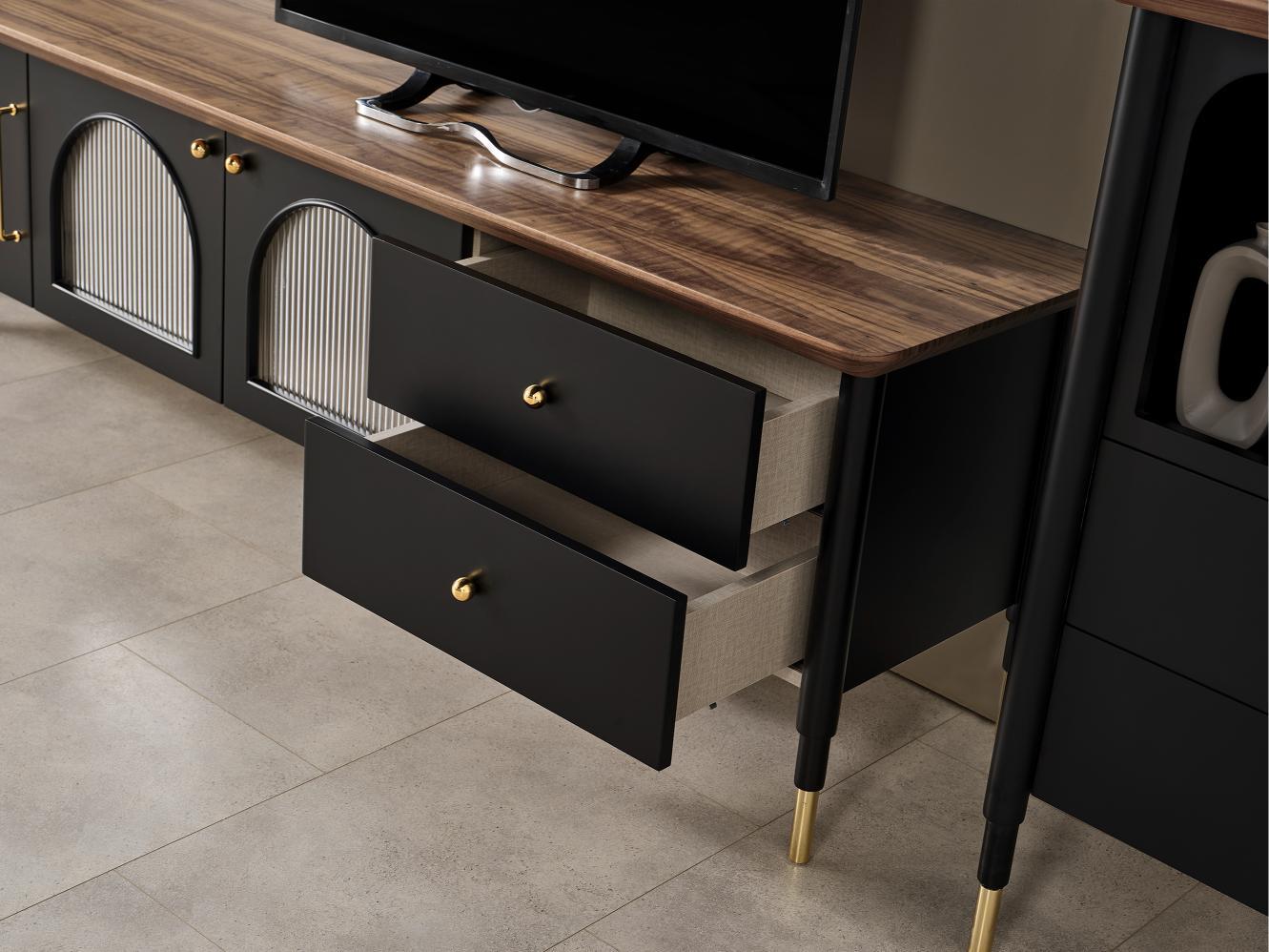 Dekorbizden Yıldız Tv Ünitesi (Siyah)