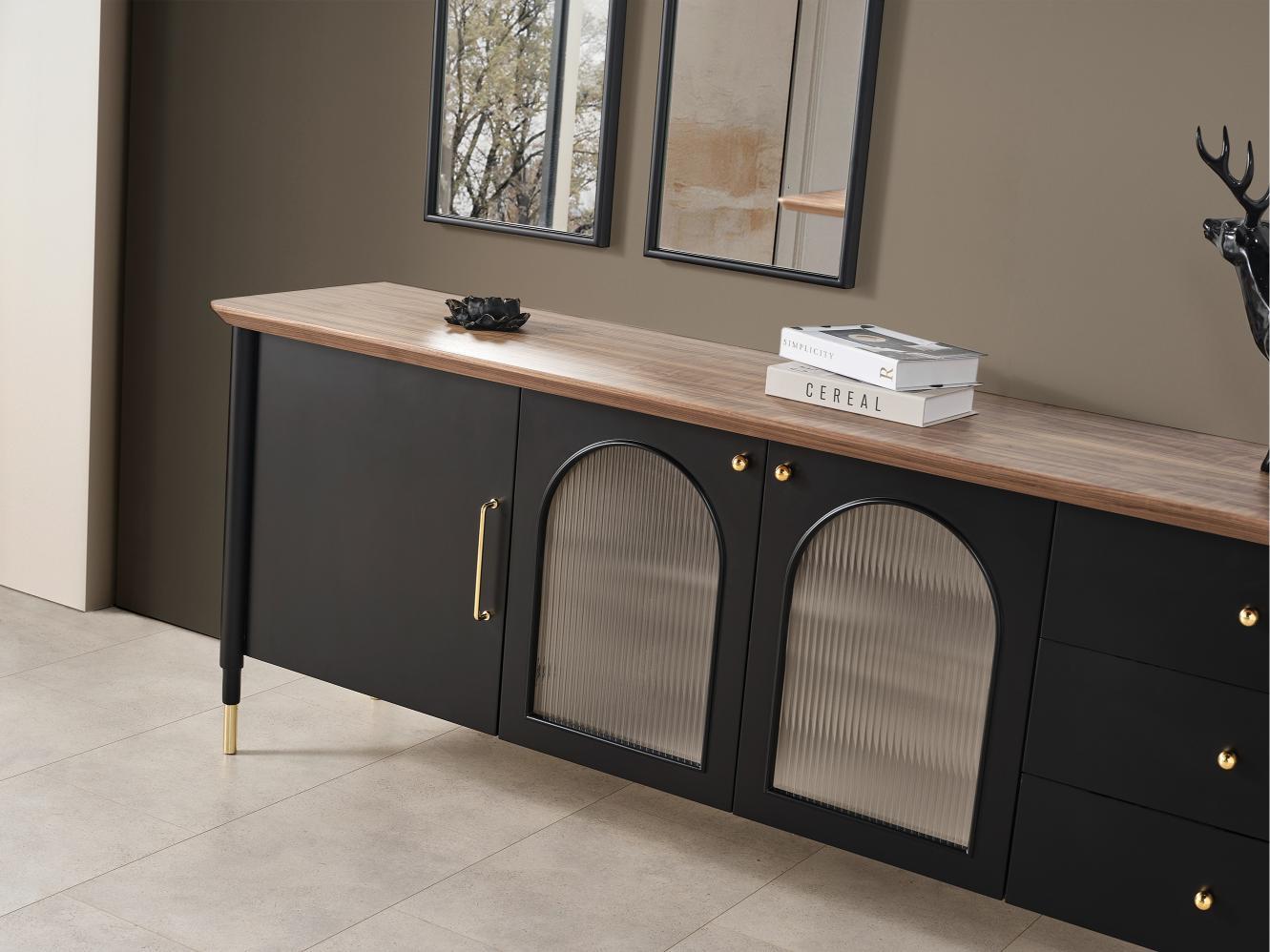 Dekorbizden Yıldız Yemek Odası Takımı (Siyah)