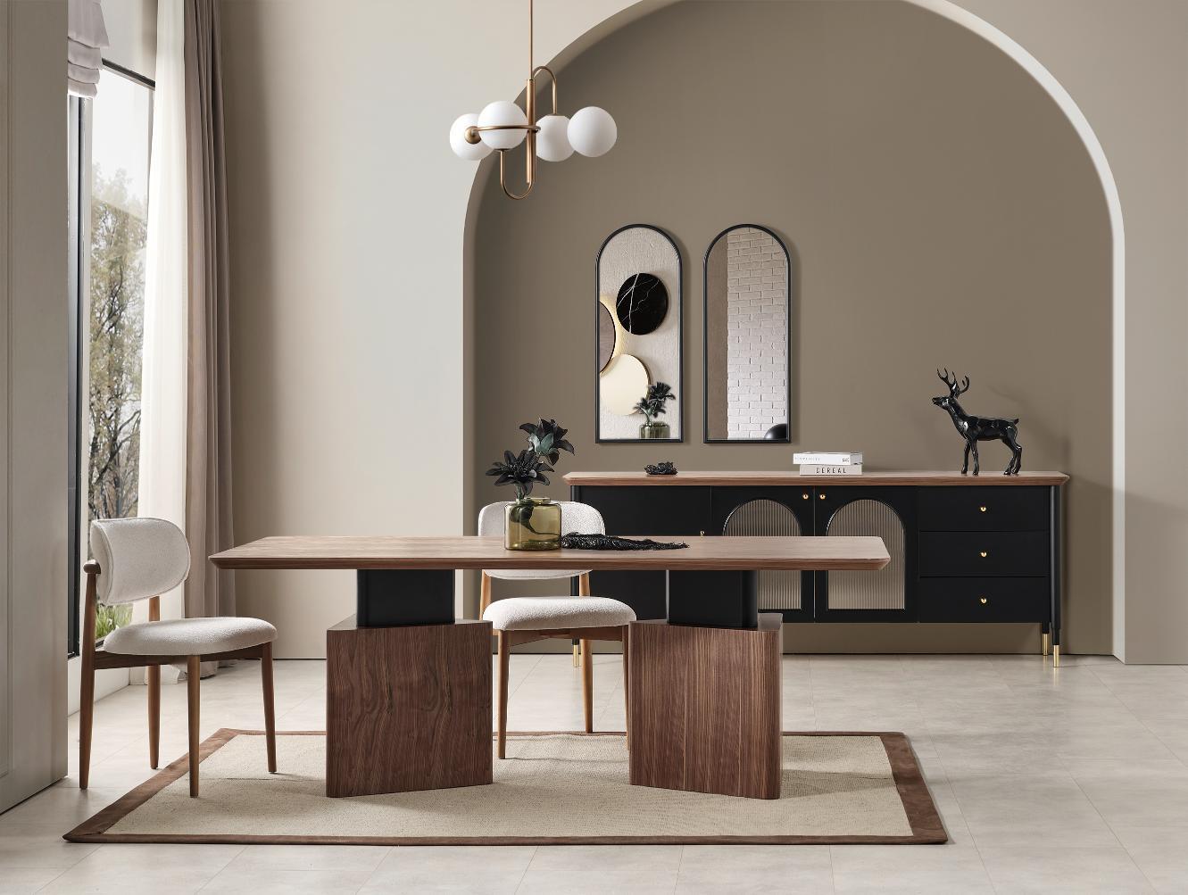 Dekorbizden Yıldız Yemek Odası Takımı (Siyah)