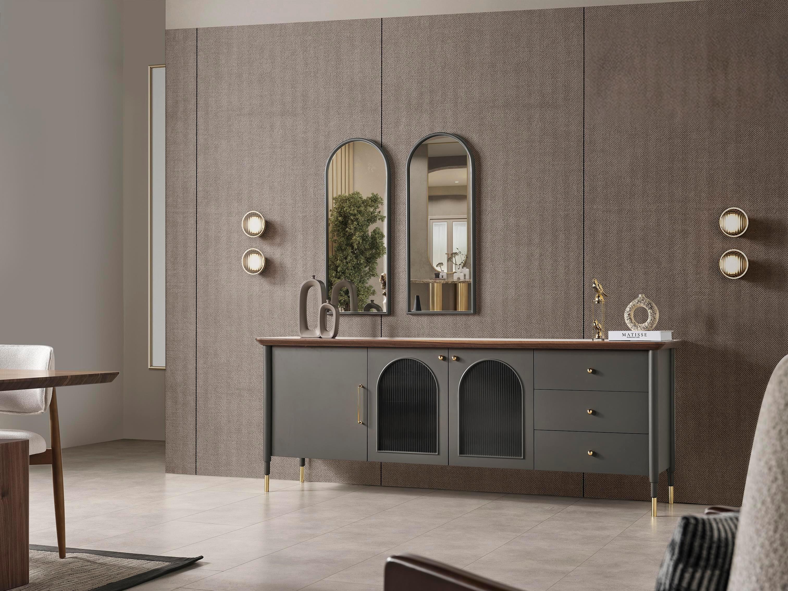 Dekorbizden Yıldız Yemek Odası Takımı (Antrasit)