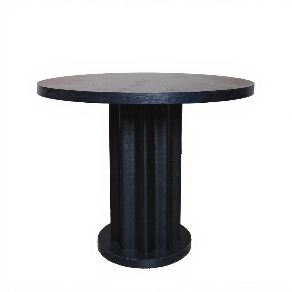 Dekorbizden Yuvarlak Siyah Yemek Masası