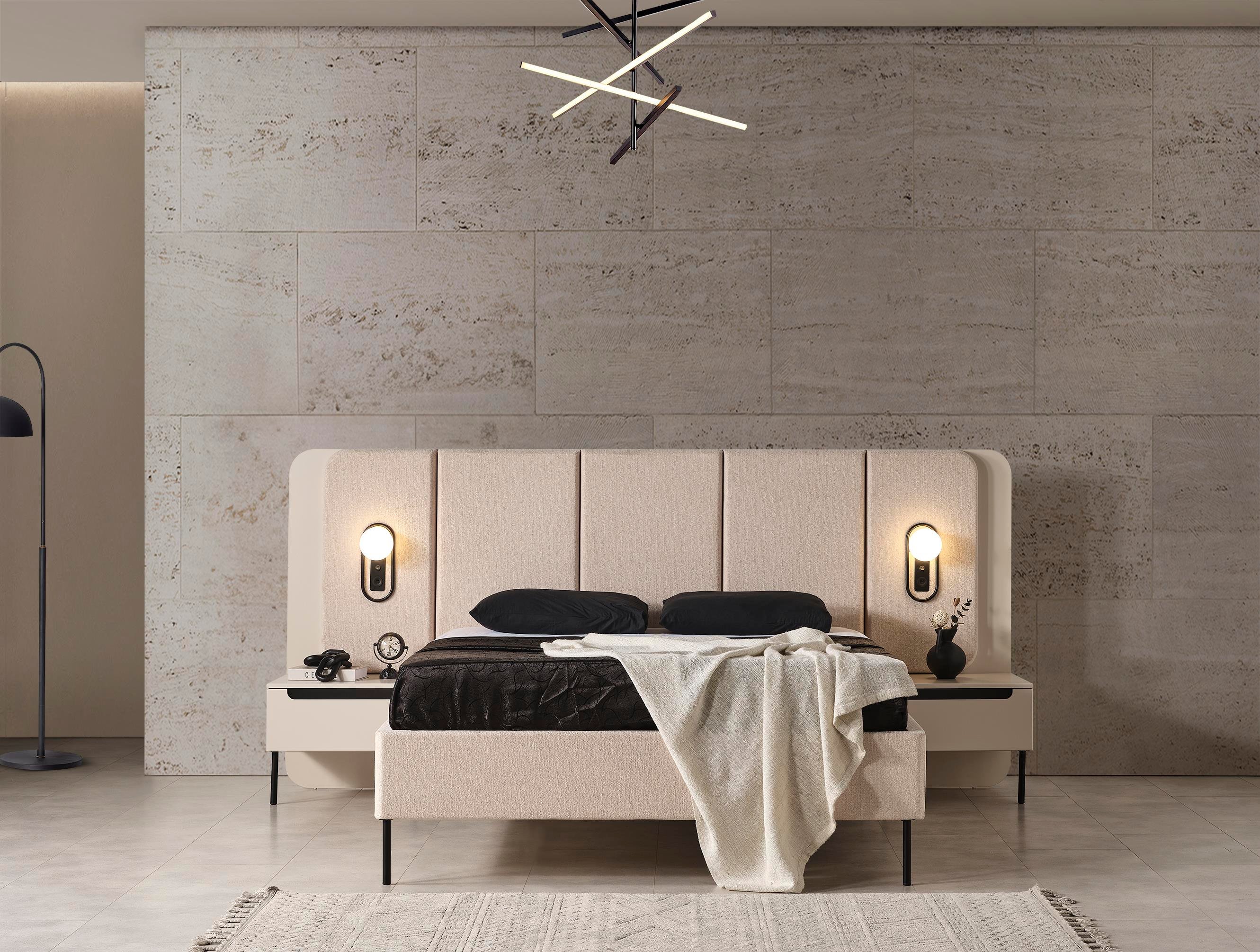 Dekorbizden Zara Siyah Yatak Odası Karyola