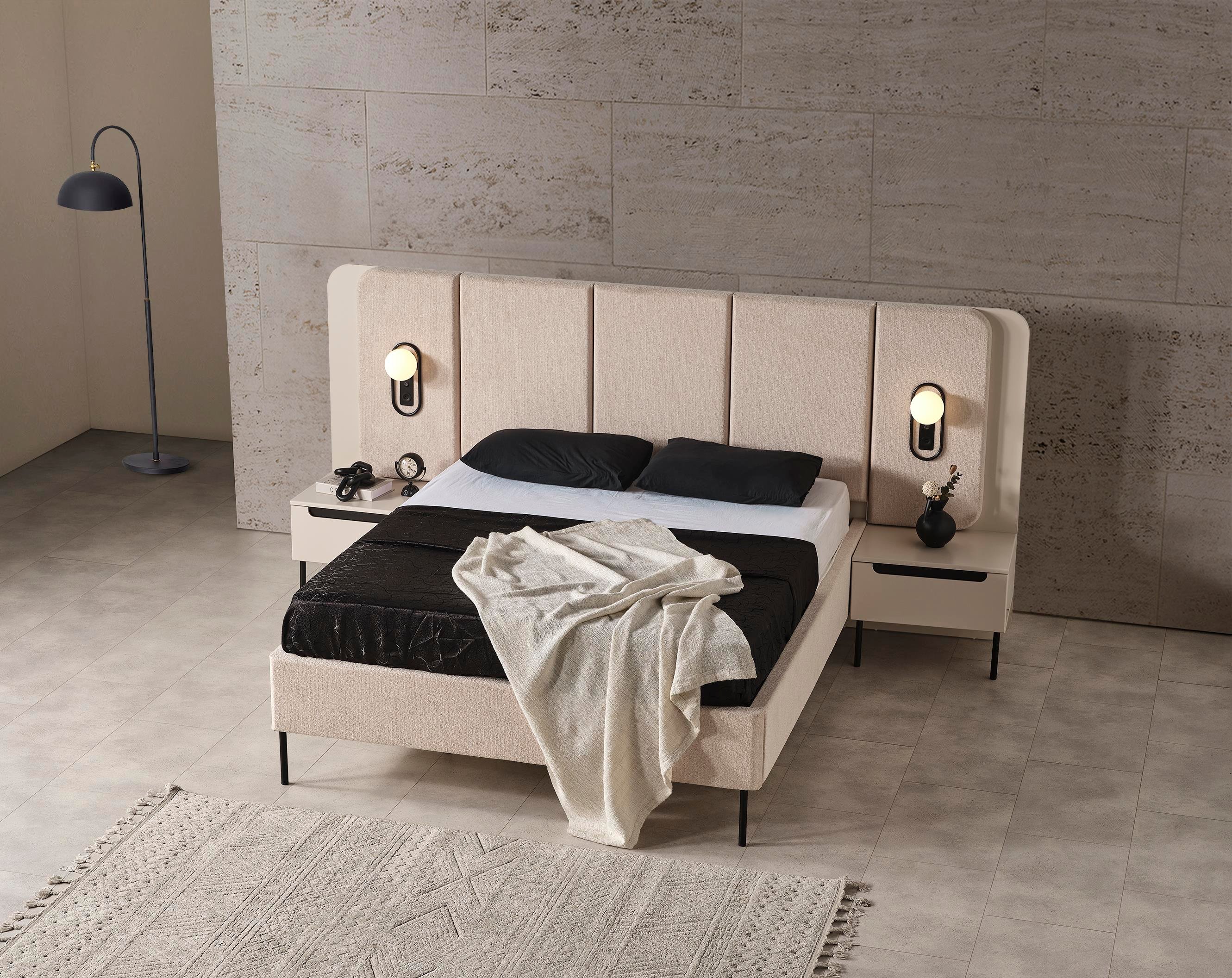 Dekorbizden Zara Siyah Yatak Odası Karyola