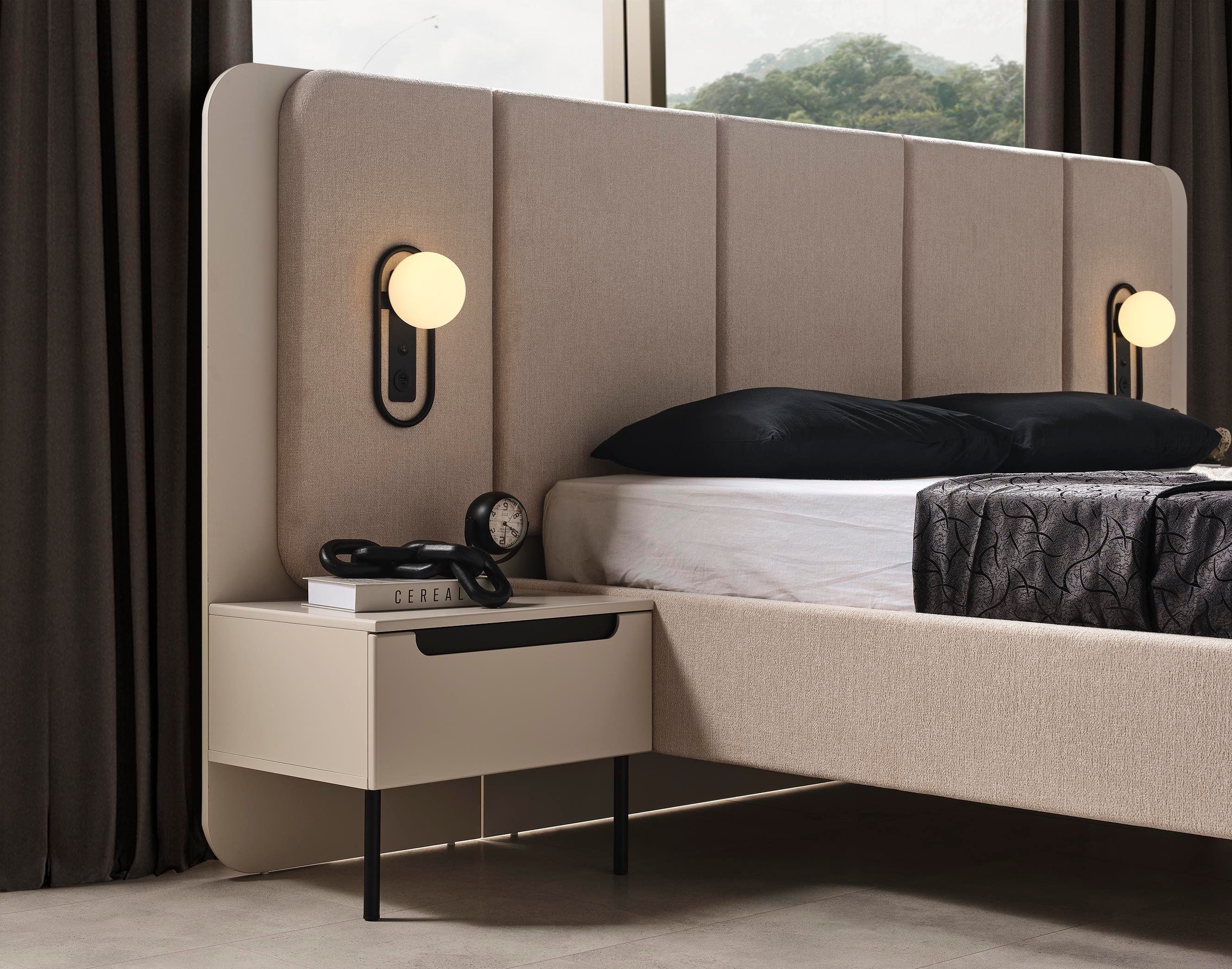 Dekorbizden Zara Siyah Yatak Odası Komodin