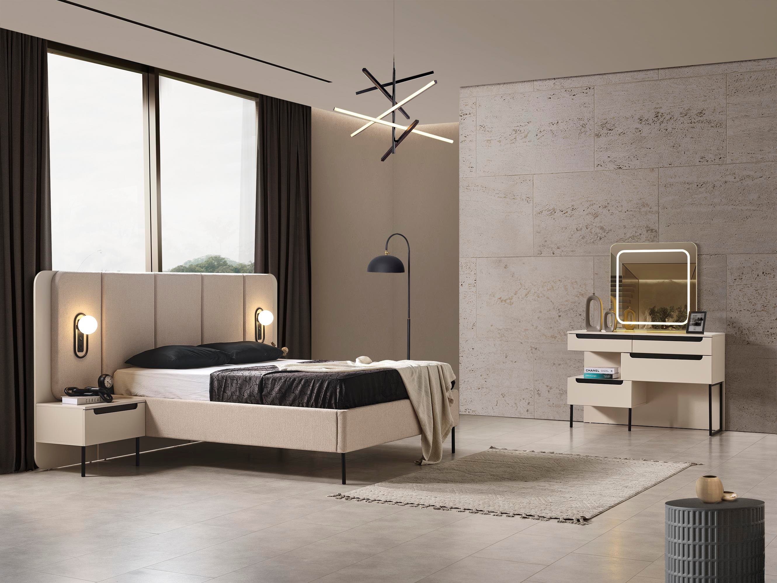 Dekorbizden Zara Siyah Yatak Odası Takımı 