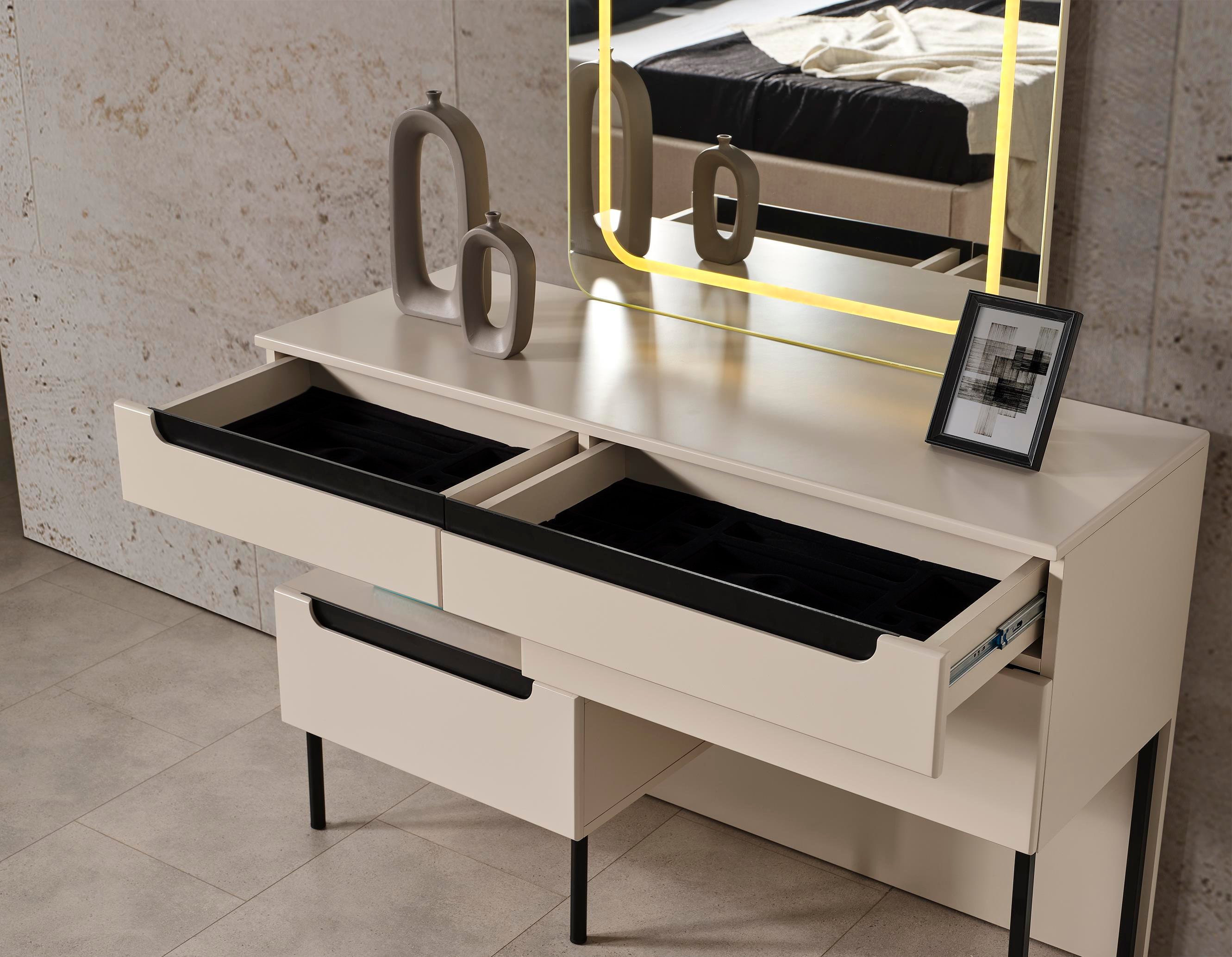 Dekorbizden Zara Siyah Yatak Odası Takımı 