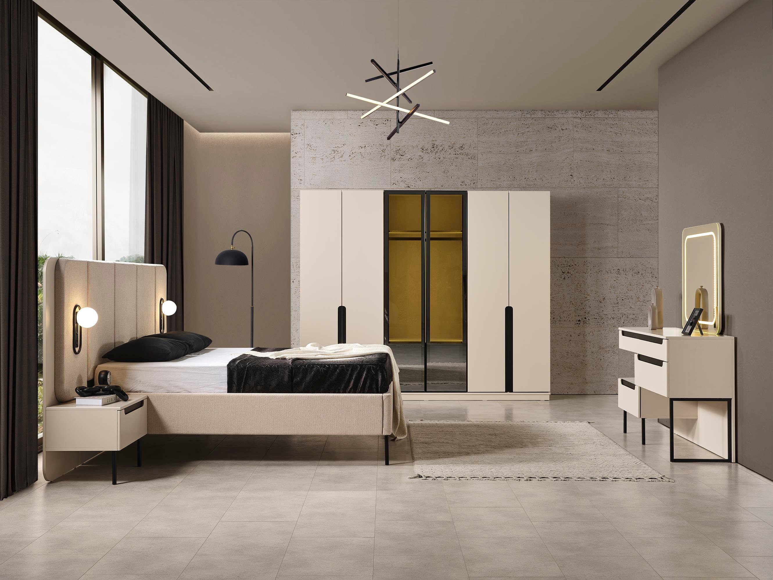 Dekorbizden Zara Siyah Yatak Odası Takımı 