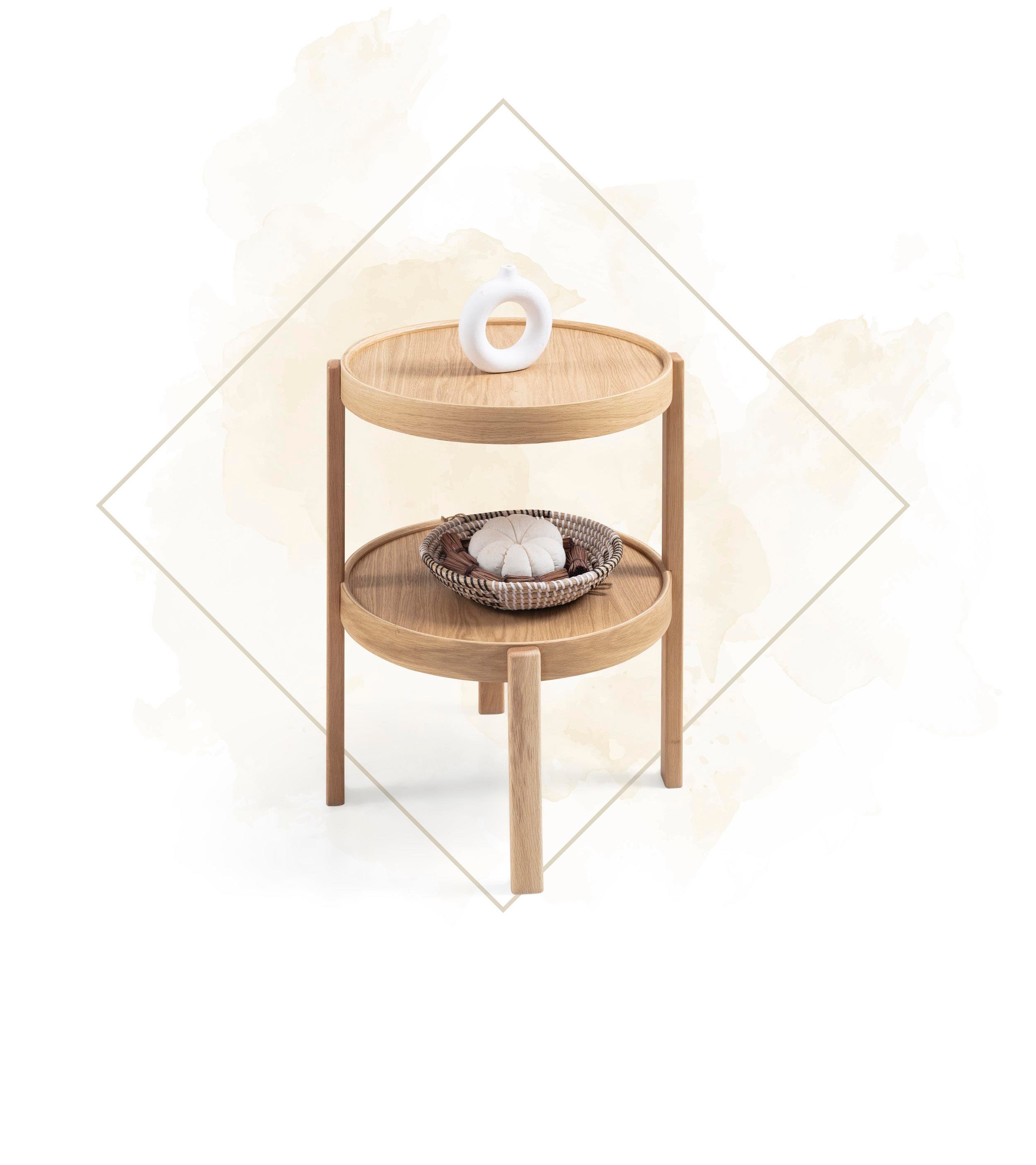 Dekrobizden Milan Yuvarlak Yan Sehpa