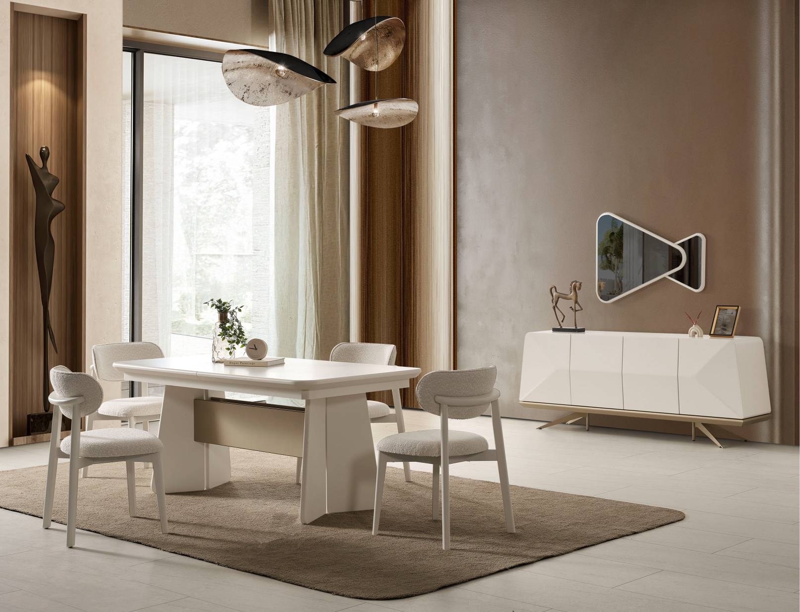 Gucci Yemek Odası Takımı (%100 MDF)