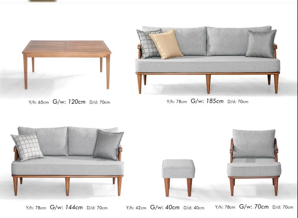 İskandinav Oslo Ahşap Orta Sehpa