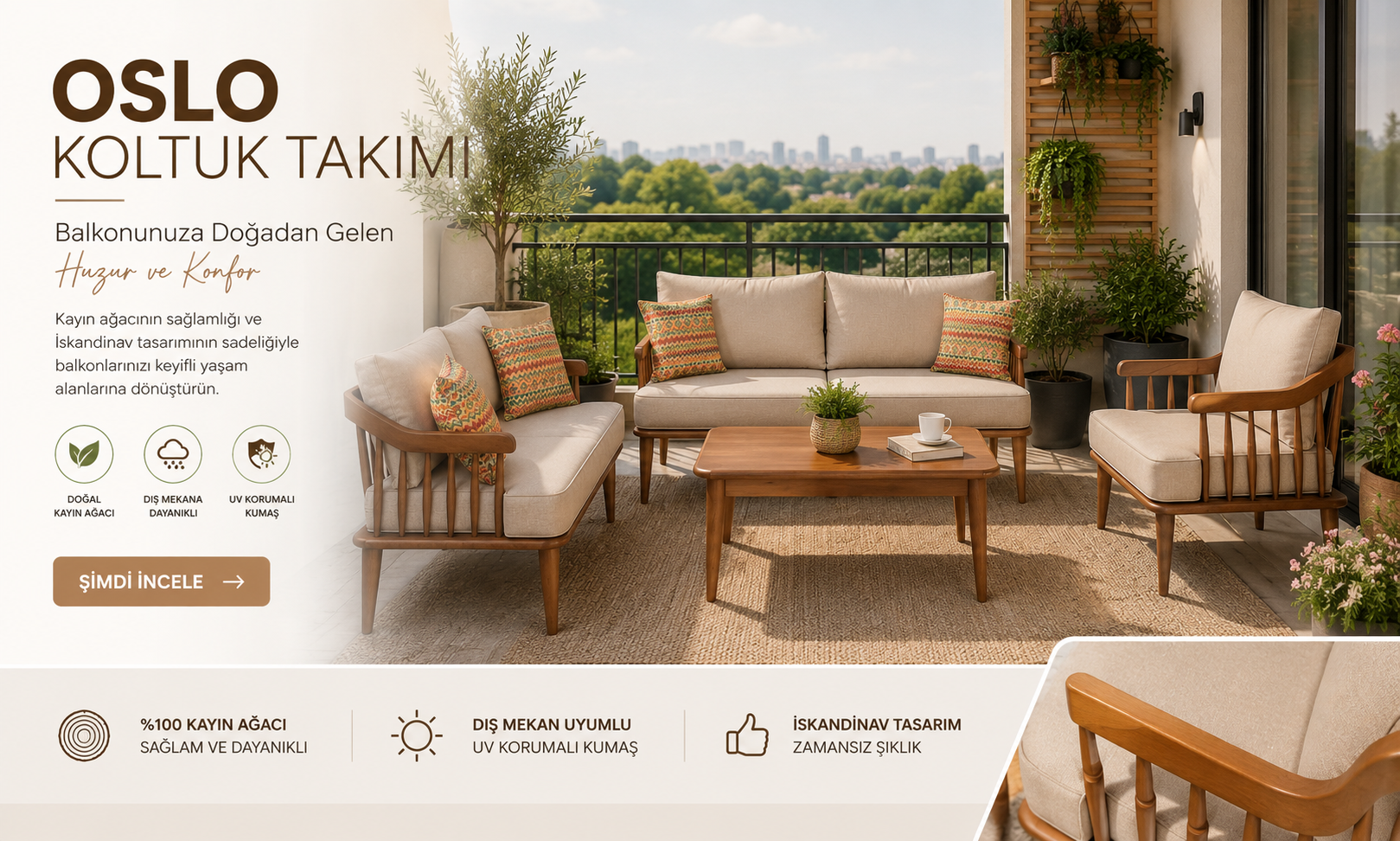 İskandinav Oslo Koltuk Takımı