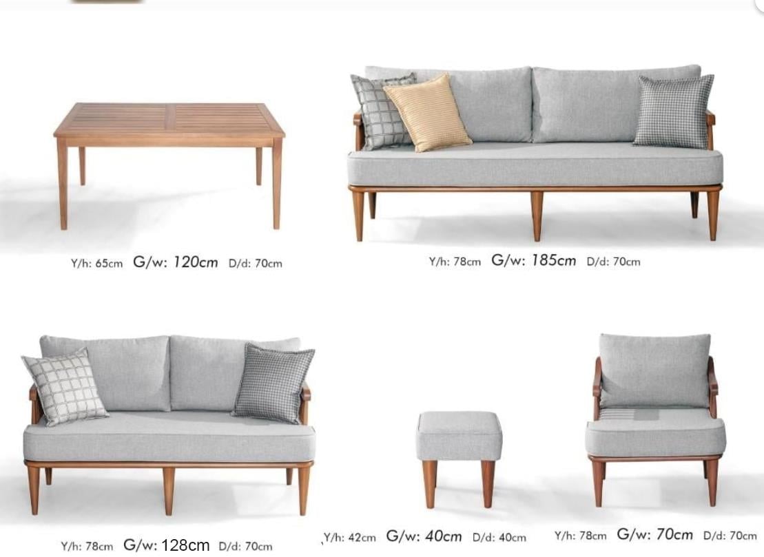 İskandinav Minyatür Gri Koltuk Takımı
