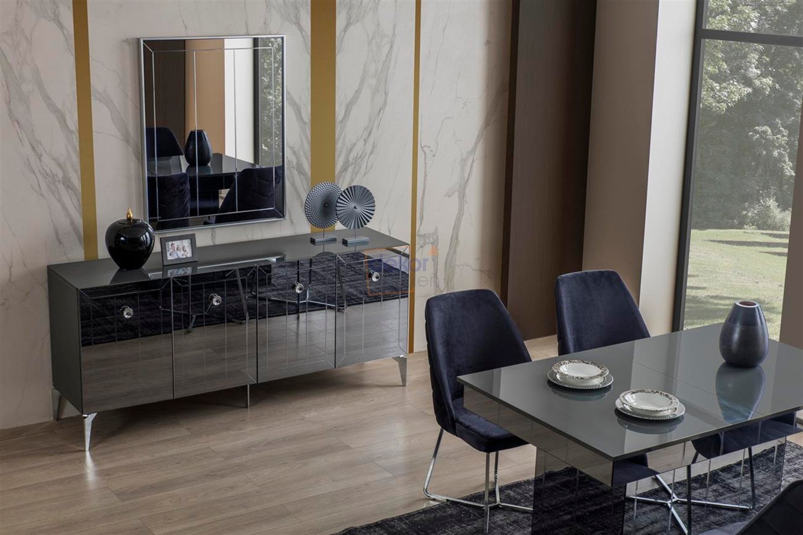 Lexus Yemek Odası Takımı Gri