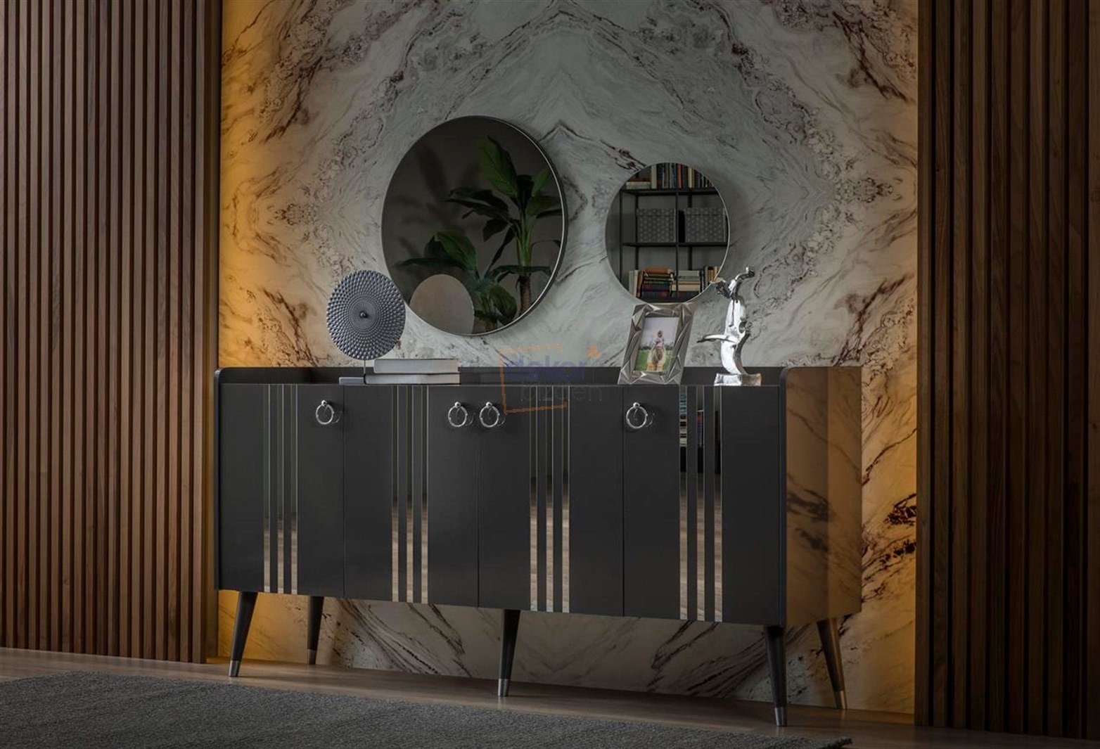 Lotus Yemek Odası Takımı Antrasit