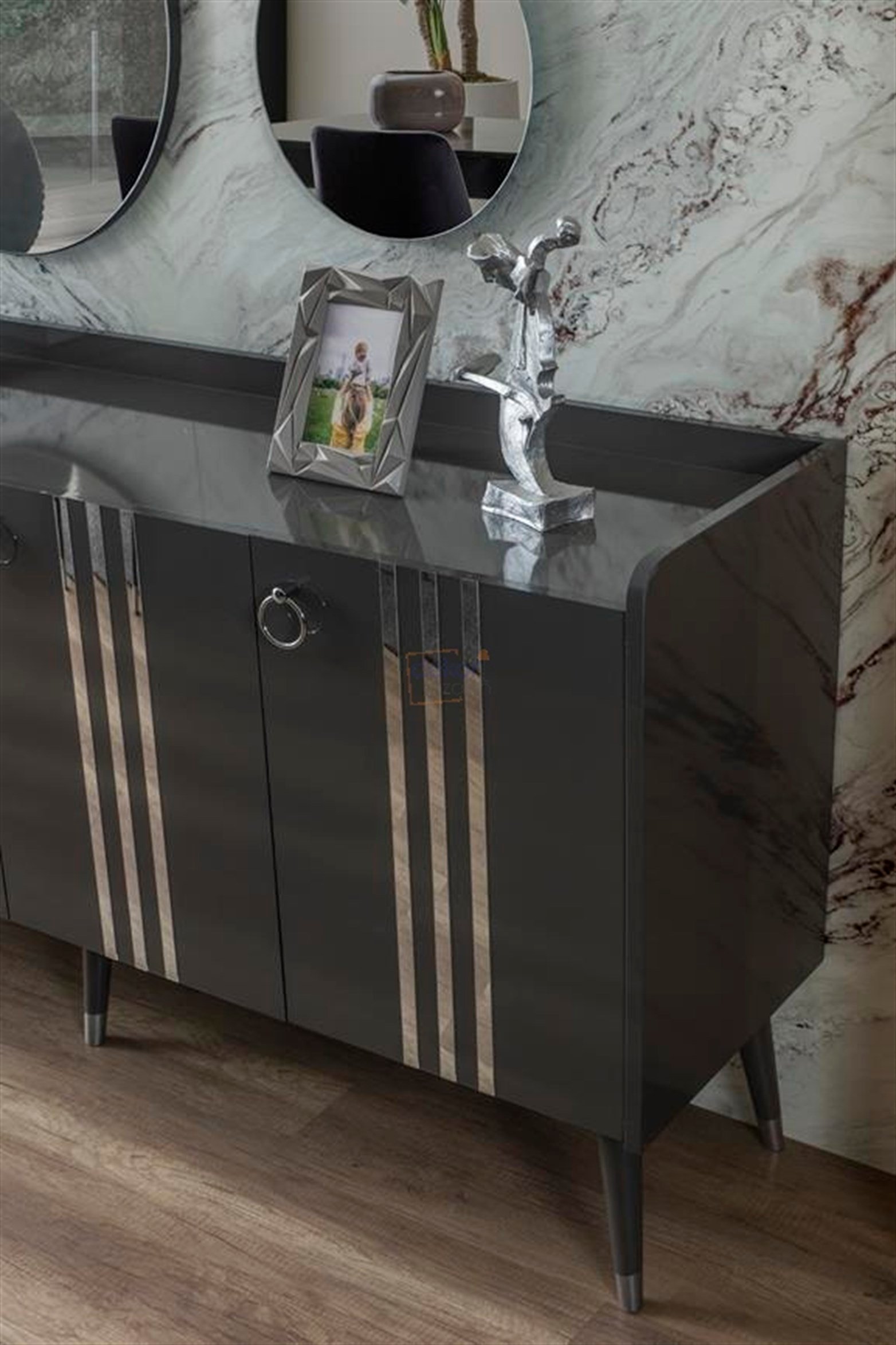 Lotus Yemek Odası Takımı Antrasit