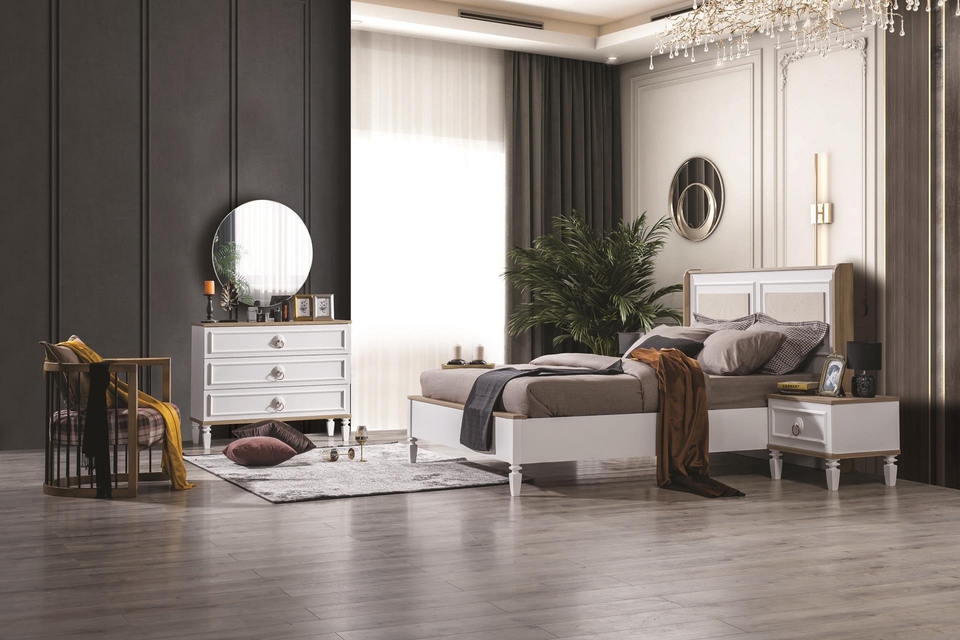 Marbella Yatak Odası Takımı Sürgülü Bazalı