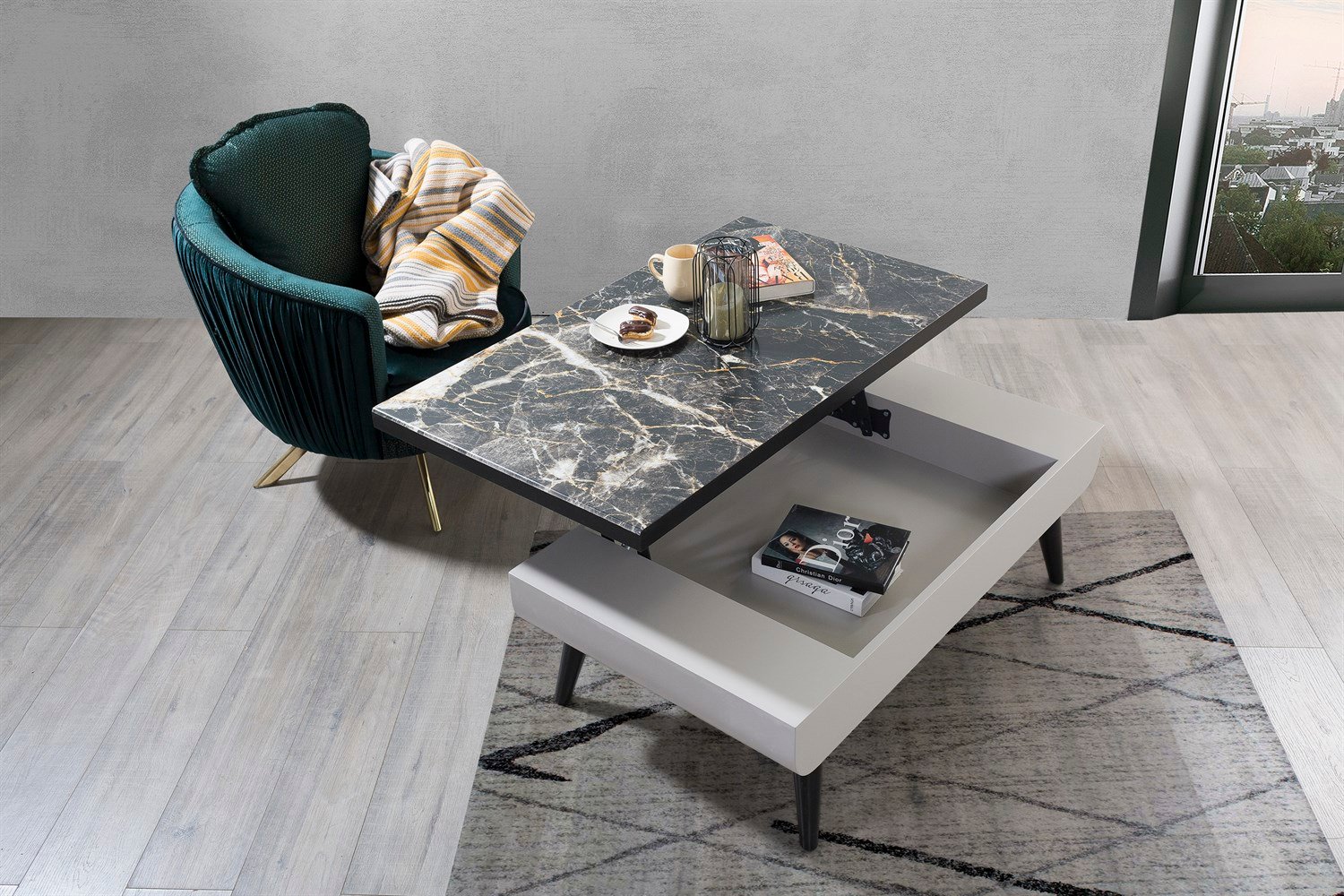 Moda Mermer Desen Orta sehpa MT 112