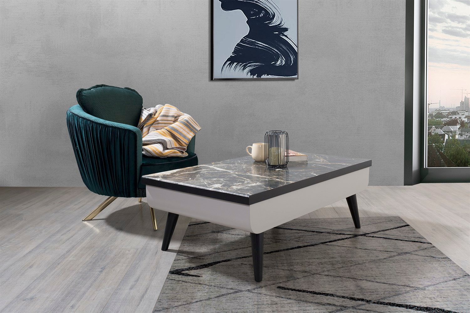 Moda Mermer Desen Orta sehpa MT 112