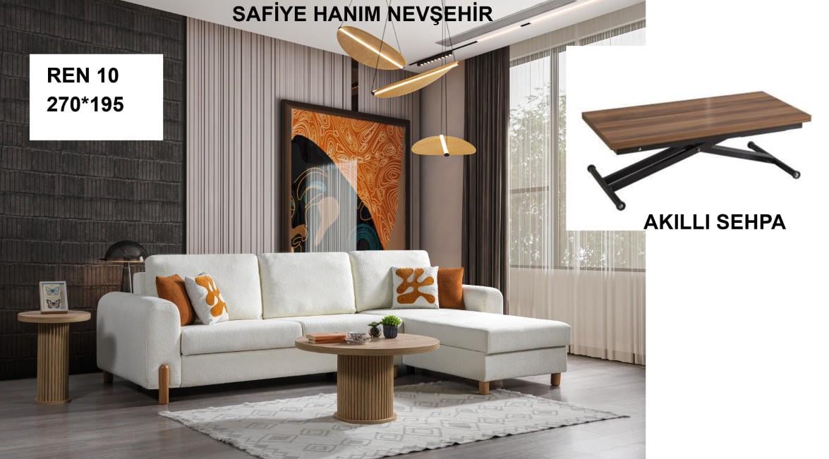 Parla Köşe + akıllı sehpa 270-195