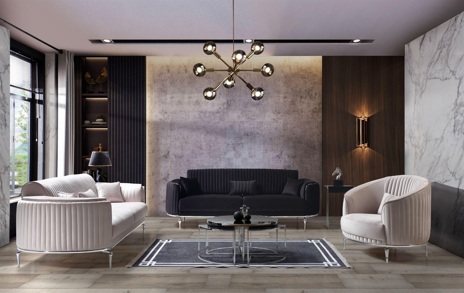 Prestij Üçlü Koltuk 