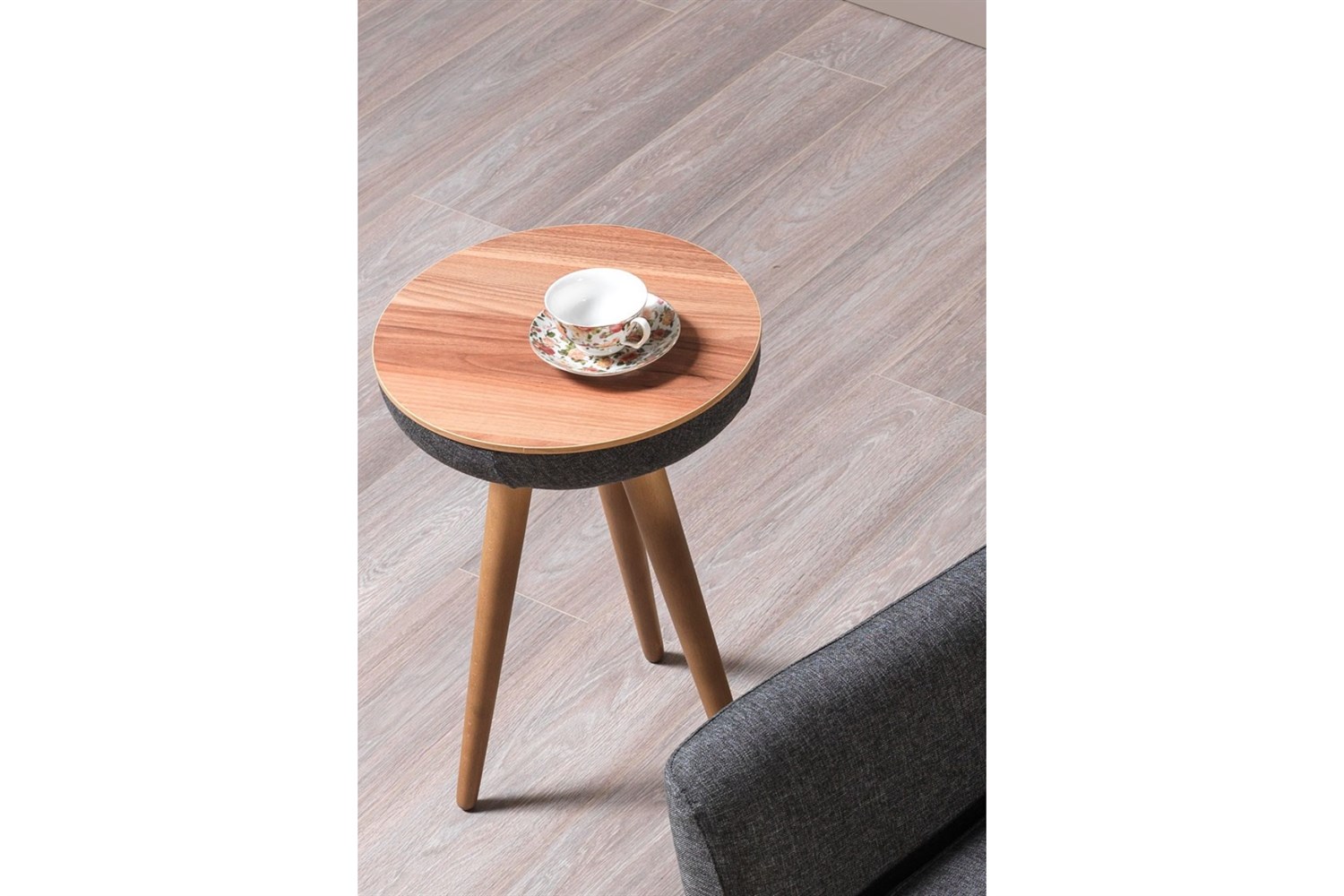 Retro Dekor Yan Sehpa Antrasit