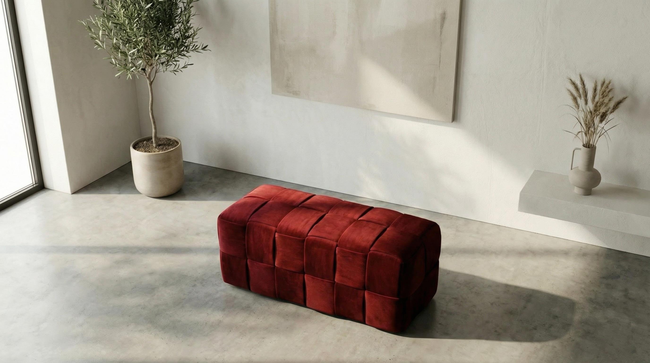 Roll Bench Koyu Kırmızı