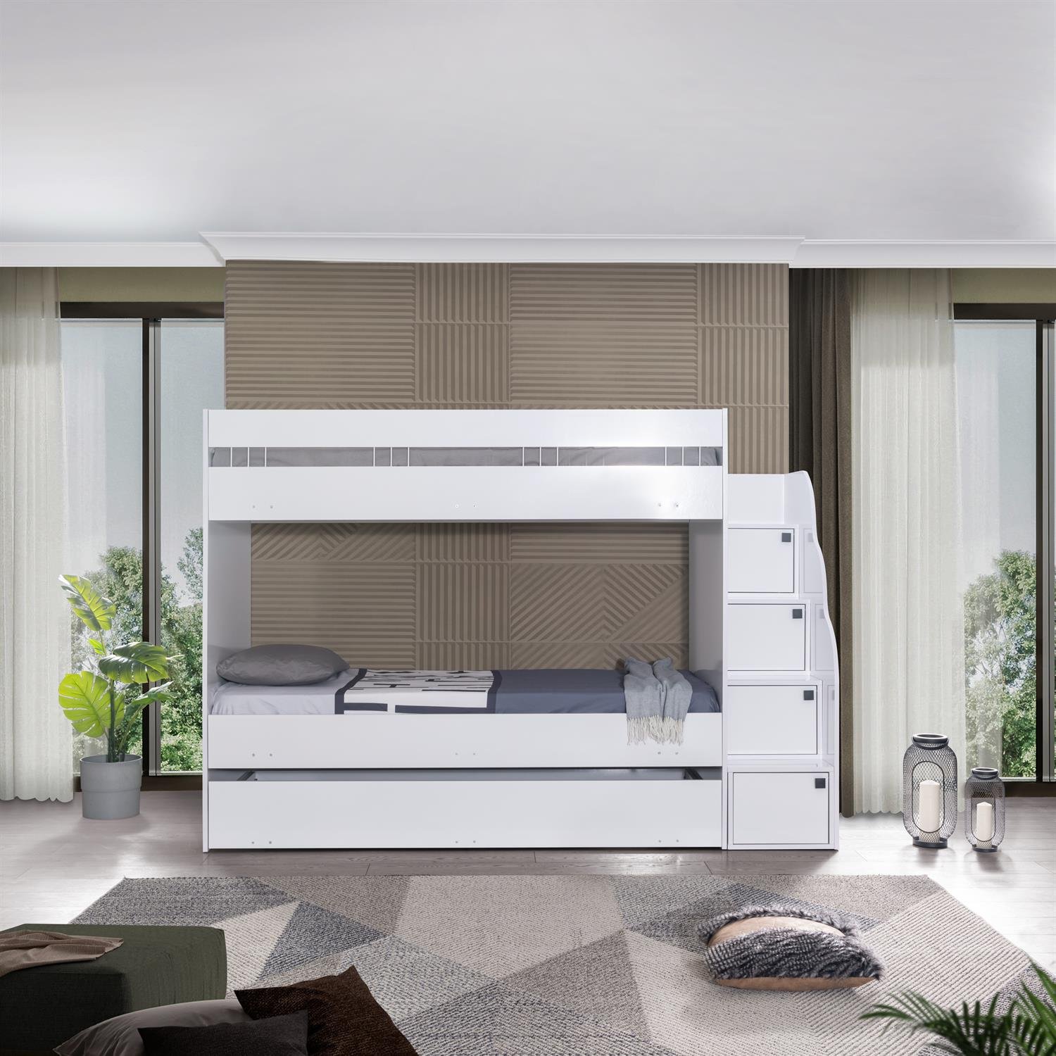 White 3'lü Complex Ranza Set