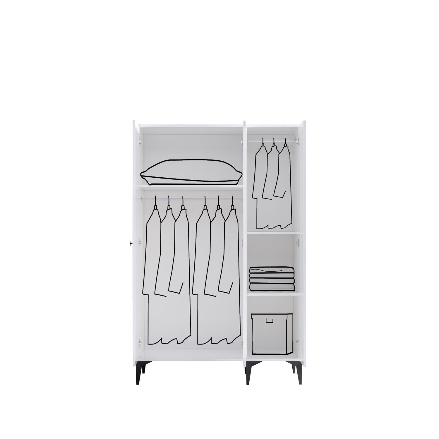 White 3'lü Complex Ranza Set