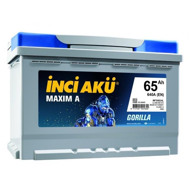 İNCİ 12V 65 AH AKÜ MAXIM A GORILLA 640 A (EN) (242*175*190)