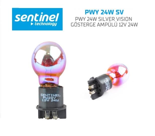 SENTINEL 12V GÜNDÜZ SÜRÜŞ AMPULÜ SILVER VISION (PWY24W) 