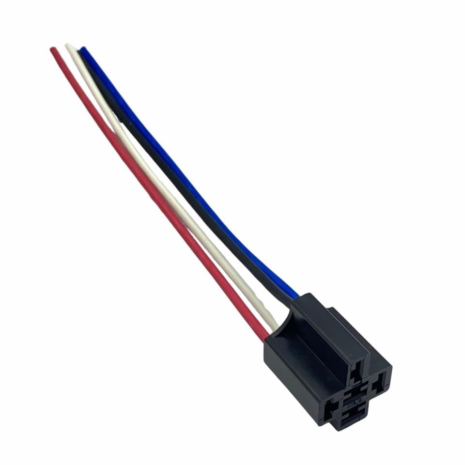 RÖLE SOKETİ (RÖLE YUVASI) 5 UÇLU SİYAH (4 KABLOLU) (2.5 MM KABLOLU)