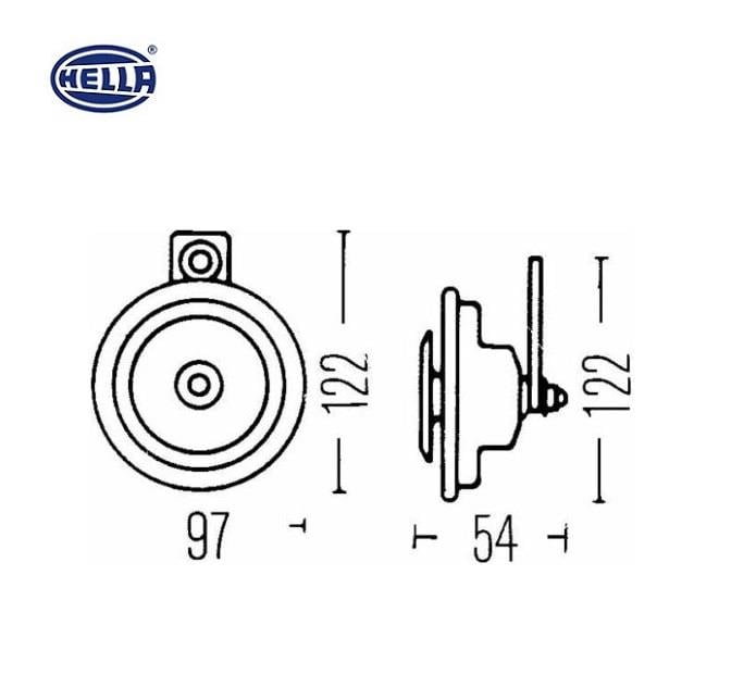 HELLA 24V DİDİT KORNA 400 HZ İNCE SES 84W 105 dB (97 MM)